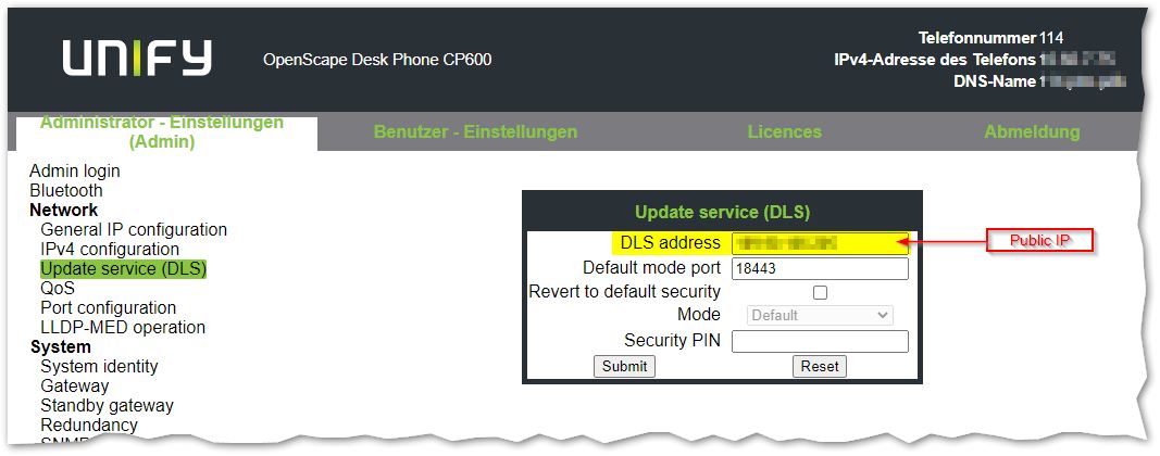 OpenScape Desk Phone CP600 Authentication
