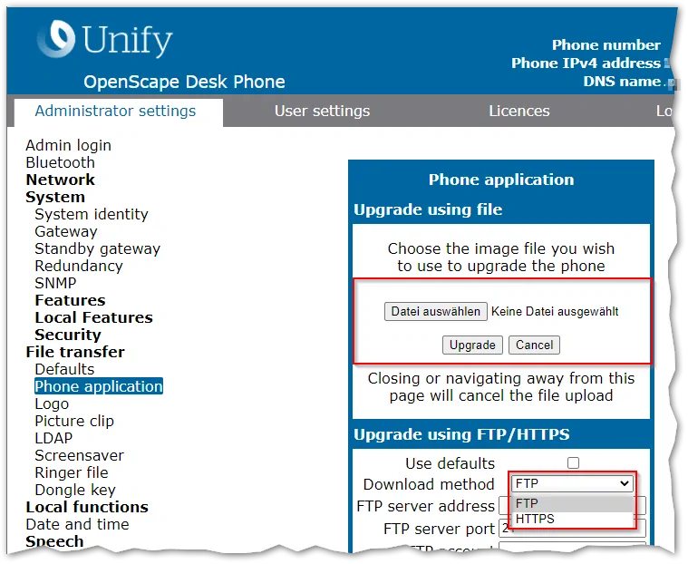 OpenScape Desk Phone CP Update